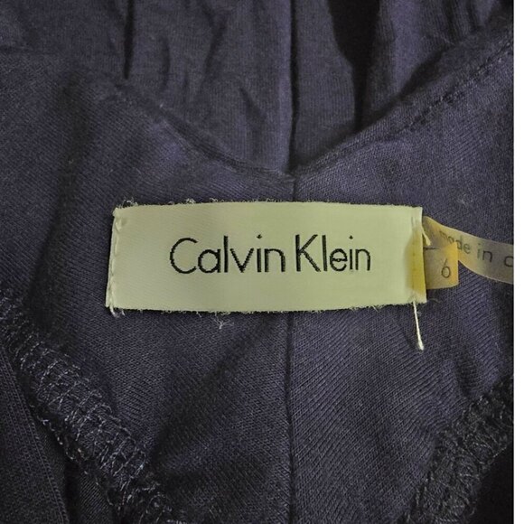 Calvin Klein Indigo Pleated Minimalist Sleeveless Knee Length Casual Dress Sz 6 - Picture 6 of 9